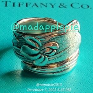 1872 Tiffany & Company IRIS Spoon Ring in Sterling Silver Luxury Jewelry #51